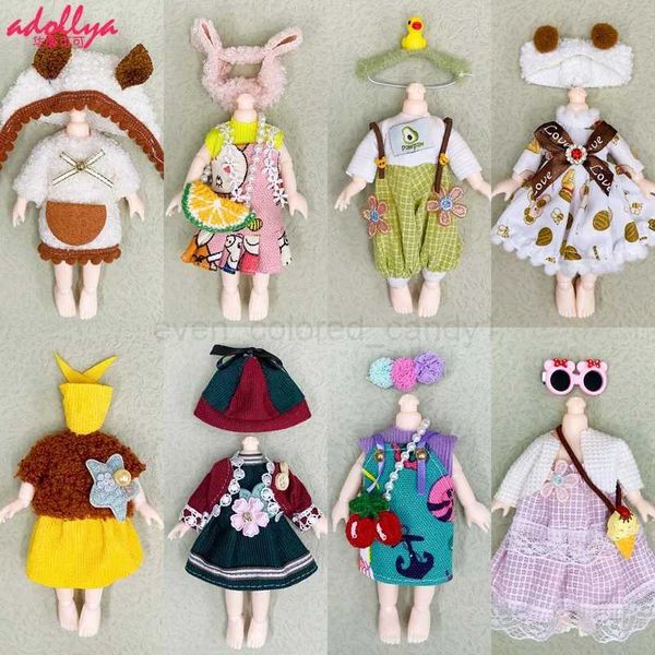 Adollya BJD Doll Clothes Dress Skirt Uniform Hat for OB11 16cm 1-12 BJD Dolls Cute Clothes Sets Toys for Girls Gifts AccessoriesCL240712