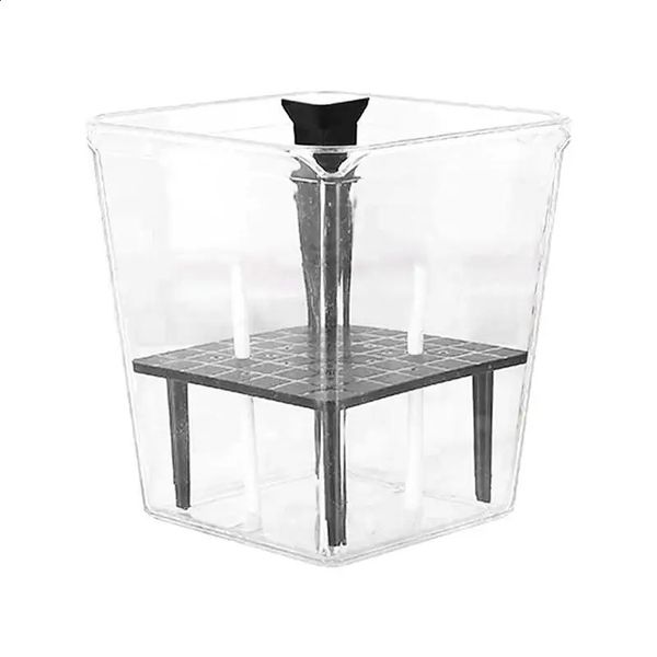 59inch self draining basin transparent decorative home vase with ventilation holes flowerpot 240824