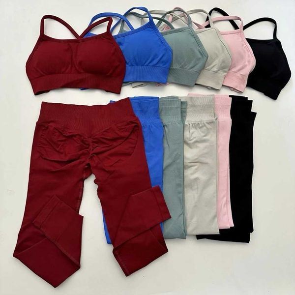 Yoga Outfit Dynamic Seamless Gym Set Women Clothing Sportswear Leggings and Sports Bra 2 Piece Sets Workout Activewear H250210