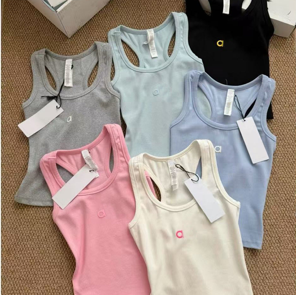 Women&#039;s Tanks polo Camis Alphabet diamond knit camisole women&#039;s sleeveless top It a versatile base for slimming and shaping