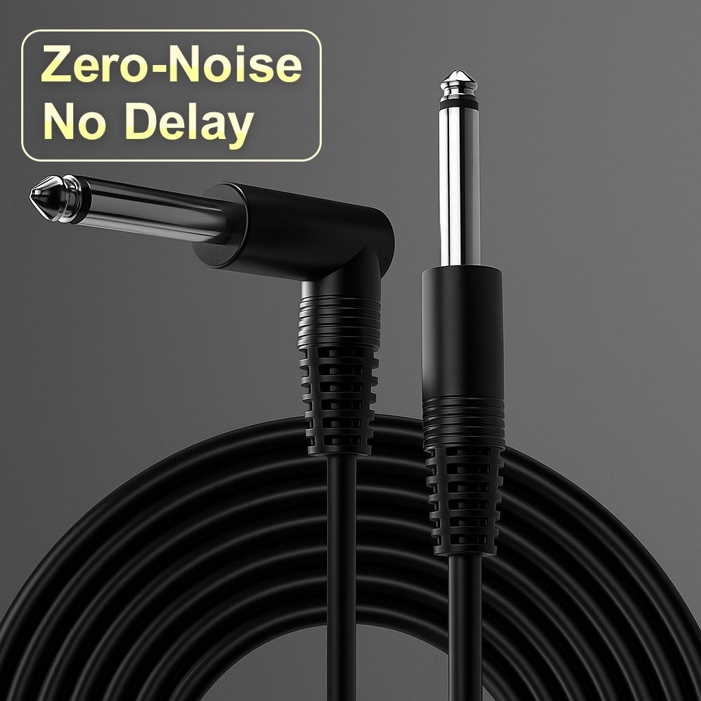 TEMU Guitar Cable, Instrument Cable – (5 Ft, 10 Ft, 16.5 Ft, 33 Ft) 1-4 Inch Cable, Straight To Right Angle, For Electric Guitar, Bass, Keyboard, Amp
