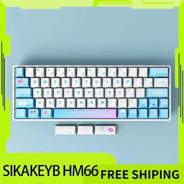 Sikakeyb Hm66 Wired Keyboard Magnetic Axis E-Sports Game Keyboard Custom Rgb Pbt Keyboard For Win Desktop Computer Gift AccessorCL240709