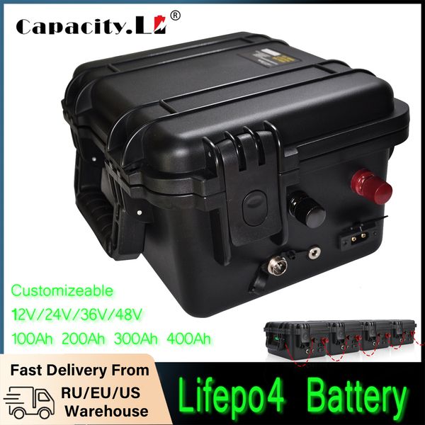 Canoeing Battery 100Ah 12.8V Lifepo4 Series-Parallel 200Ah-400Ah 12V Or 24V 36V 48V 100Ah 4S4P for Canoeing Sine Wave Motor