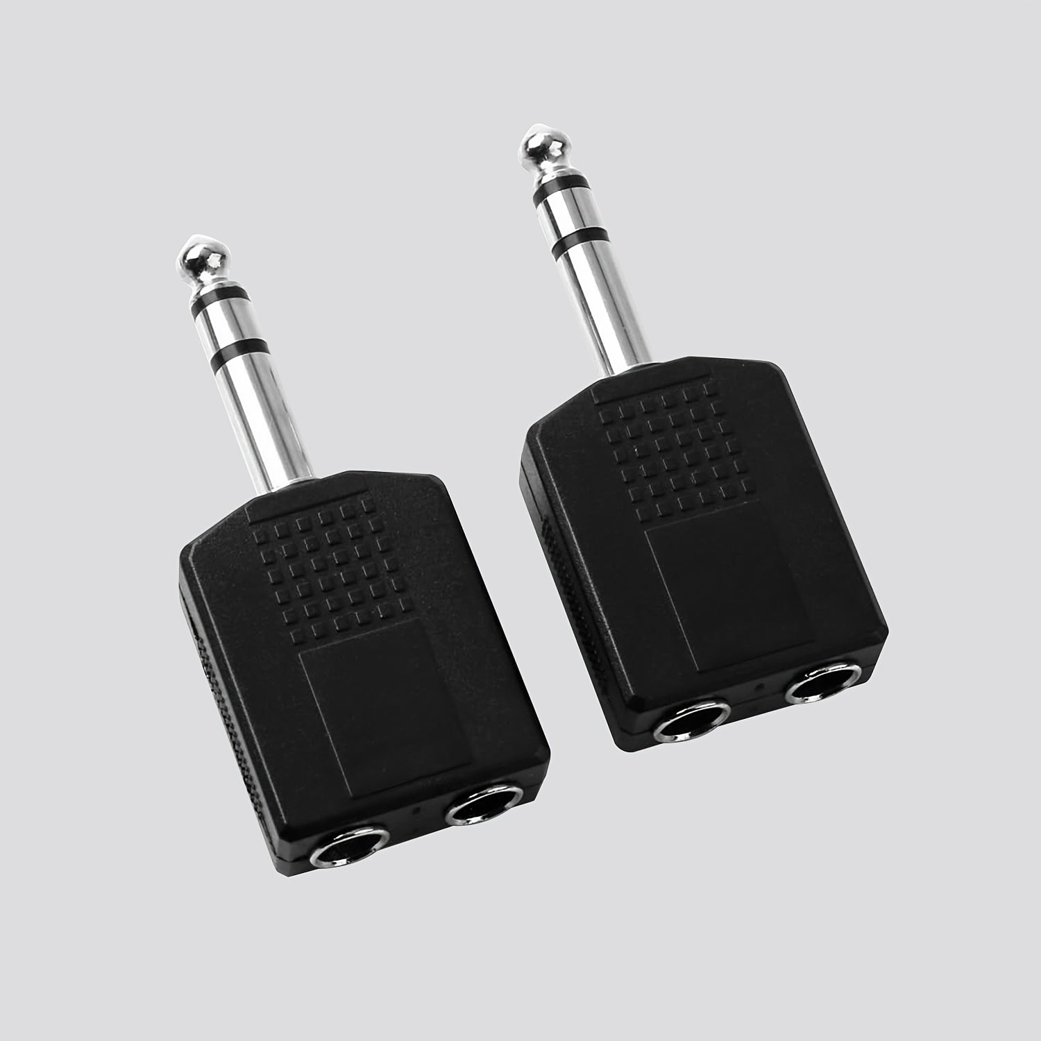 TEMU 6.35mm (1-4 Inch) Male Trs To 2 6.35mm (1-4 Inch) Female Audio Heads, 6.5mm Stereo Audio Adapter, For Guitar, Microphone