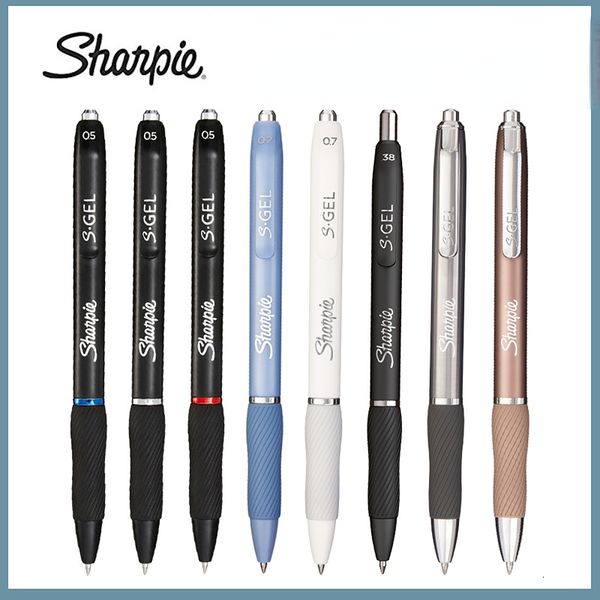 Gel Pens Sharpie S-Gel Gel Pens Fine Point 0.5mm Black Ink Gel Ink Pen Rubber Grip Office Accessories with No Smear No Bleed Technology 2307