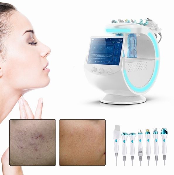 Multi-Functional Beauty Equipment 2024 ice blue peeling dermabrasion 7 in 1 hydrodermabrasion machine with skin analyzer