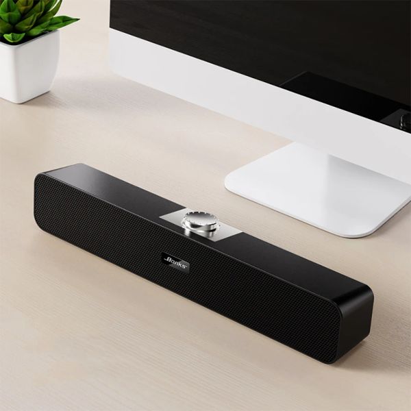 Wired Bluetooth Speaker Strip Speaker Mini Portable Speakers for Computer TV Auxiliary Speakers Home Outdoors Security Sound Bar
