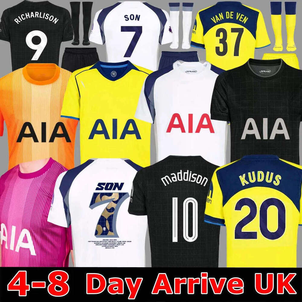 25 26 Season TEL SOLANKE SON KUDUS MADDISON KULUSEVSKI RICHARLISON ROMERO VAN DE VEN BISSOUMA Soccer Jerseys 2025 2026 mens kit kids equipments9999