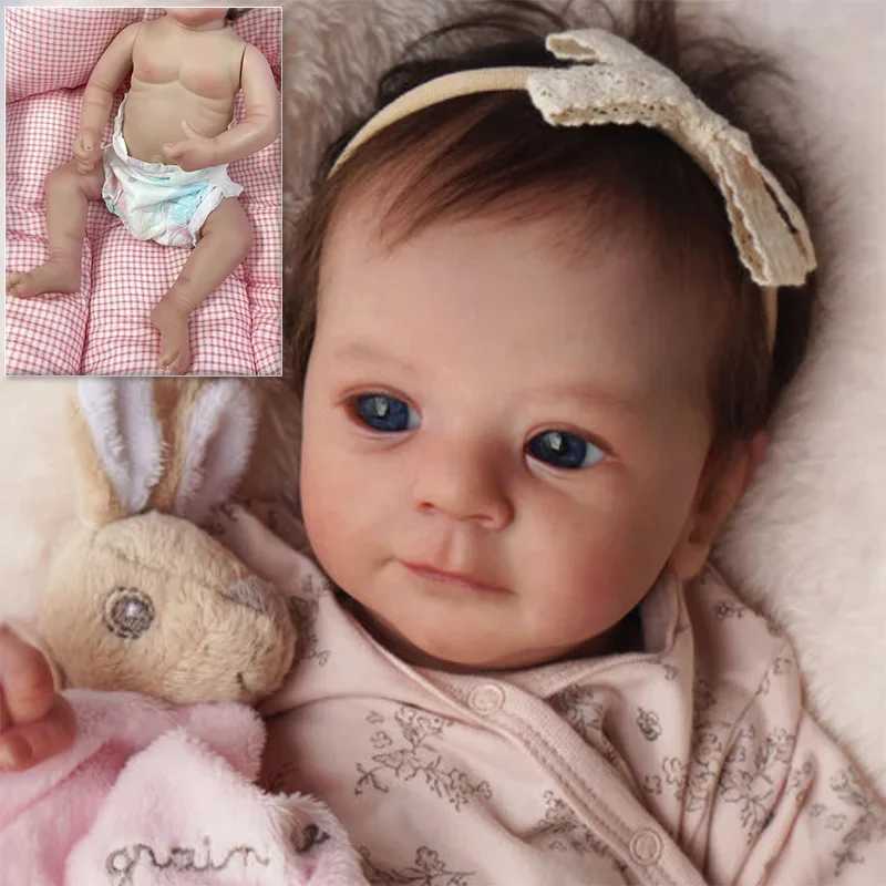 49CM Full Body Silicone Vinyl Newborn Baby Dolls Reborn Felicia Doll Hand Paint with Genesis High Quality 3D skin Tone W250320