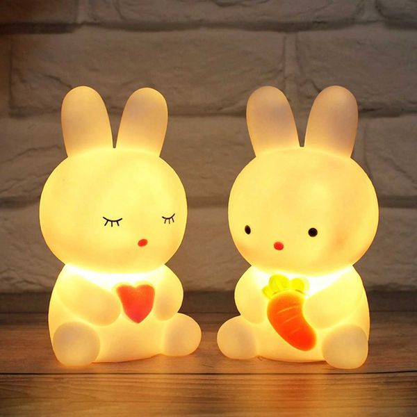 Night Lights Cute night light cartoon rabbit desk lamp bedroom bedside lamp baby sleep lamp decoration toy gift CL241230