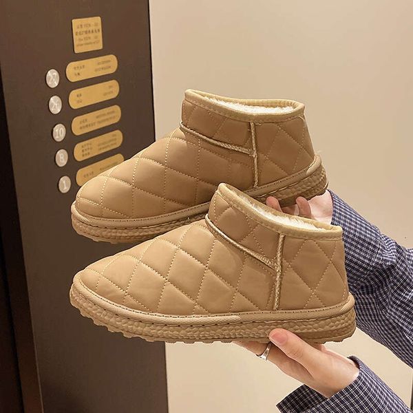 Autumn Winter New Cashmere e Shoes de algodão de neve quente de mulheres grossas todas as botas casuais