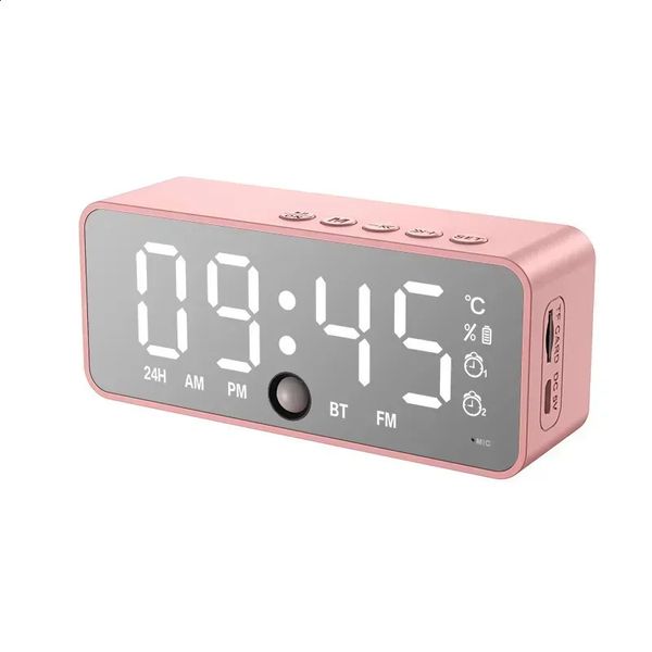 Bluetooth Speaker Clock FM Radio LED Digital Smart Alarm Clock Electronic Desktop Clock Table Decoration 250120