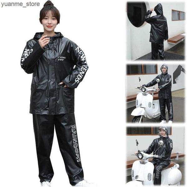 Rain Wear Independent raincoat with hood top and bottom rainproof equipment waterproof long sleeved raincoat used for fishing hiking running