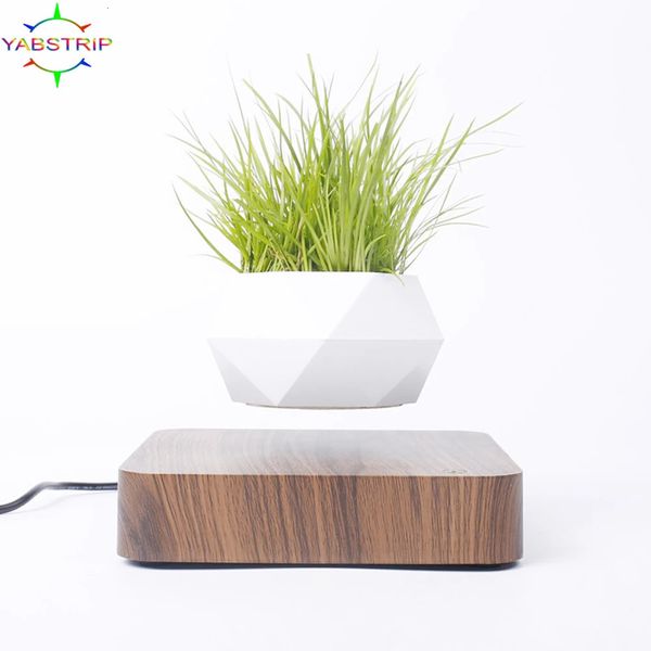 Levitating Air Bonsai Pot Rotation Flower Planters Magnetic Suspension Floating Potted Plant Home Desk Decor 240325