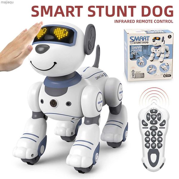 Electric-RC Animals RC Robot Dog Electronic Walking Dog Intelligent Touch Remote Control Pet Dog Toys Childrens Toys Boys and Girls GiftsL24