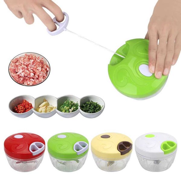 Garlic Onion Slicer Cutter Hand Chopper Manual Rope Food Processor Multifunction Mincer Slicer Shredder Kitchen Gadgets X250125