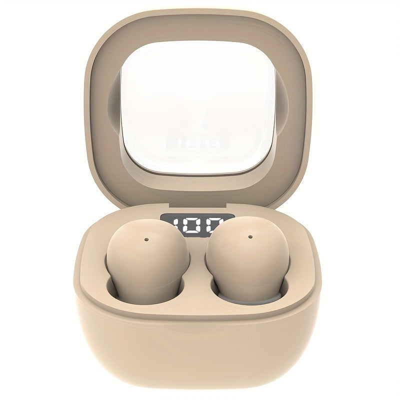 TEMU Small Mini Earbuds Wireless Headset, Headphones Sport, Sleep, Work, In Class Invisible Wear, Bass Sound High Quality Earphone 2023 Black White