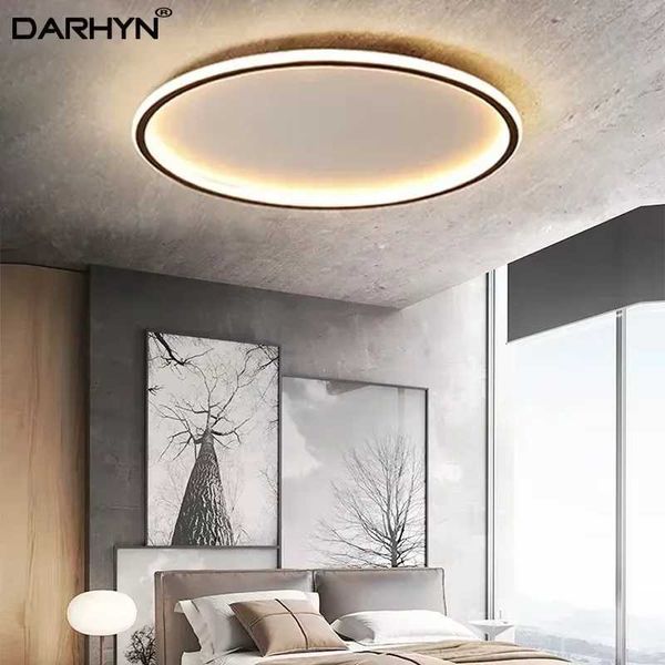 Household LED Ceiling Light 23-30-50-80CM Bedroom Living Room Study Room Super Slim Black White Gold Home Decor Lighting Fixture Z250120