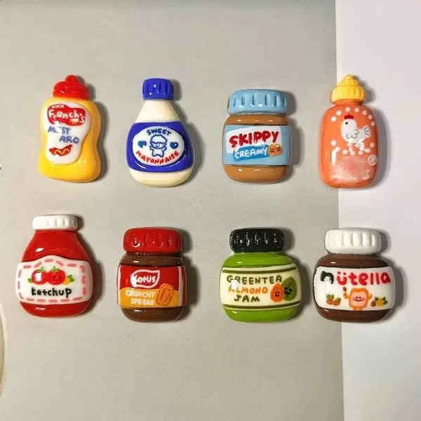 8Pcs Cartoon Fridge Magnet Resin Soy Sauce Bottle Personality Refrigerator Magnets Whiteboard Po Message Sticker Home Decor 241228