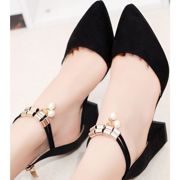 Women Summer Shoes Pointed Toe PumpsDress High Heels Boat Tenis Feminino Side with Sandals atos Mujer Wedding 2021 21b2