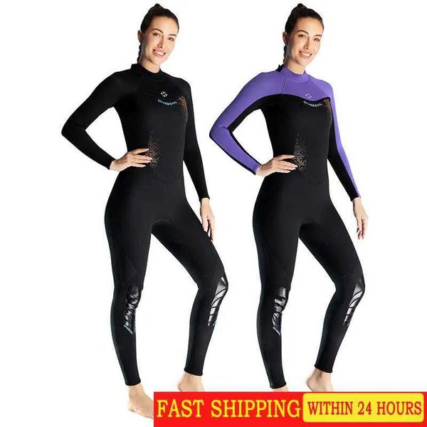 3mm Neoprene Wetsuits Full Body Scuba Diving Suits for Women Snorkeling Surfing Swimming Long Seve Keep Warm for Water SportsXJ241220