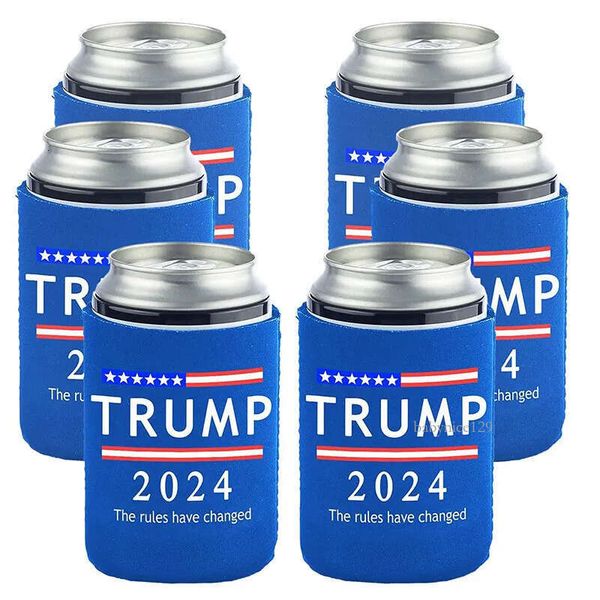 Bottle NEW American Beer Flag Cooler Sleeves Trump Neoprene Protection Insulation Sleeve Holder Soft Drin Co