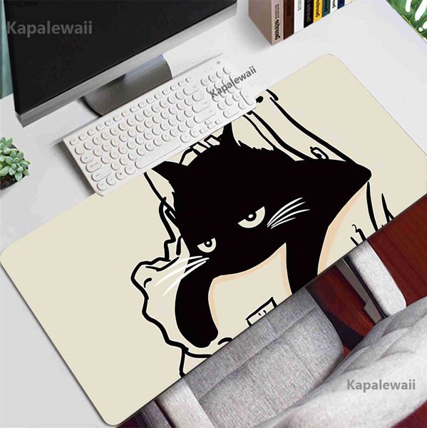 Wrist Rests Bongo Cat Kawaii Anime Pad Gaming Mouse Mat Gamer XXL Large Mousepad Game Desk Pads Rubber Keyboard Mats 90x40cm J241204