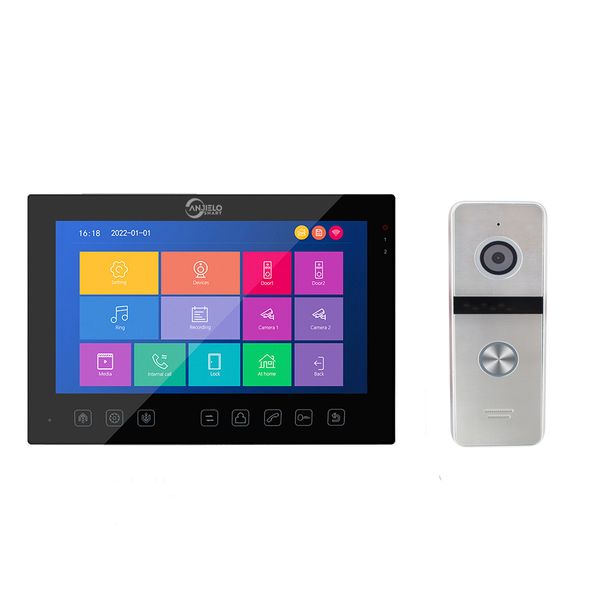 New Tuya Smart Home 1080P Wide View Angle Doorbell Wired 7 lnch Screen Monitor with Night Vision Video Intercom System For Home