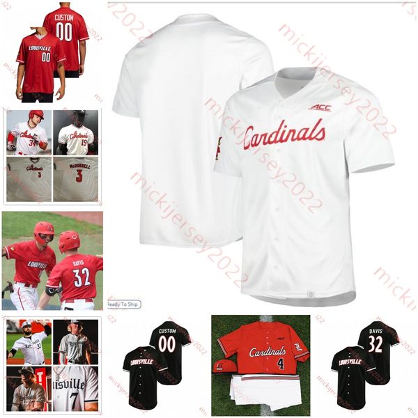Adam Duvall Louisville Cardinals Baseball Jersey Ben Metzinger Jack Payton Levi Usher Cameron Masterman Dalton Rushing Ben Bianco Mens Custo