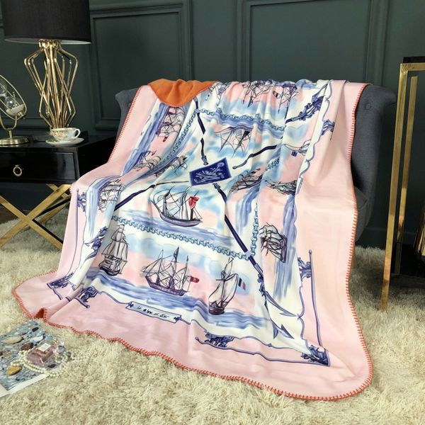 Veet Throw Blanket, Pink Horse Design, Soft Thickening Coral Fleece, 150x200cm, for Sofa, Bed, Home Decor, 2024 New Arrival
