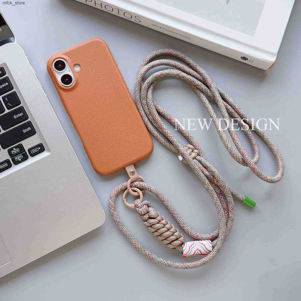 Cell Straps Charms New Fashion Braided Diagonal Long Rope Mobile Phone Universal Shoulder Strap Lanyard Neck Multi-Functional Anti-Loss Rop