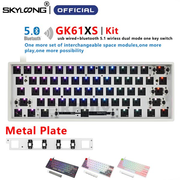 GK61 GK61X GK61XS 60% Custom DIY Mechanical Keyboard Kit Wireless Bluetooth Gaming RGB Hot Swap MX Switch for MAC WIN