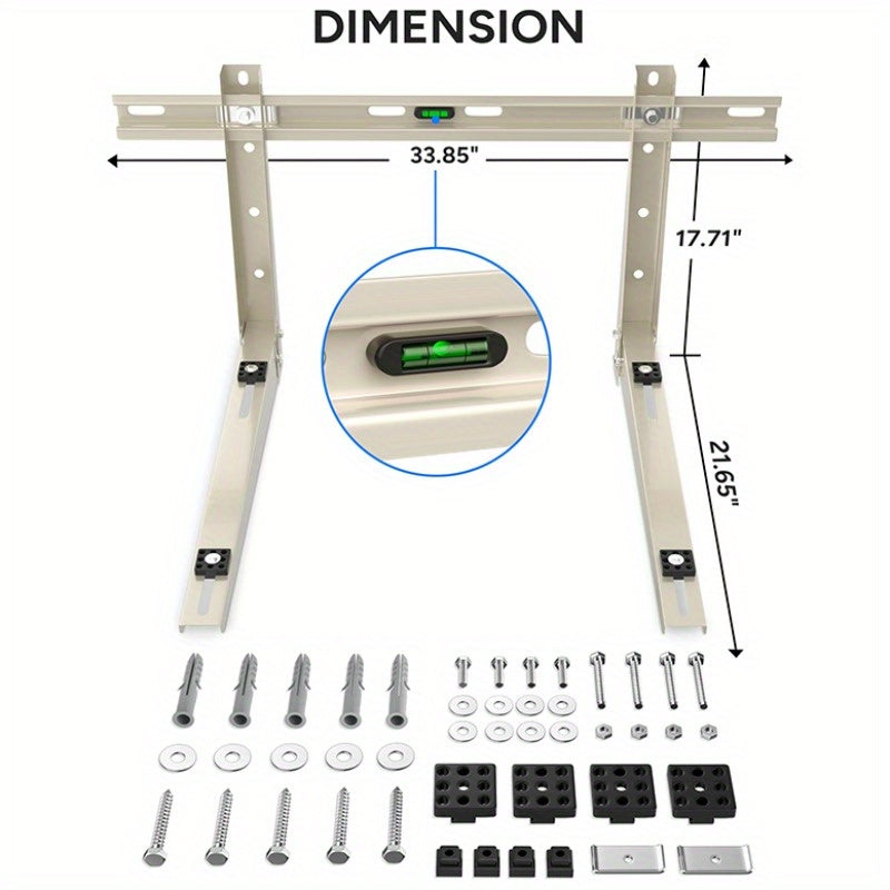 TEMU Mini Split Wall Mounting Strong Bracket For 12000 Btu To 24000 Btu Outdoor Ductless Mini Split Air Conditioner Ac Systems, Max 490 Lb Capacity