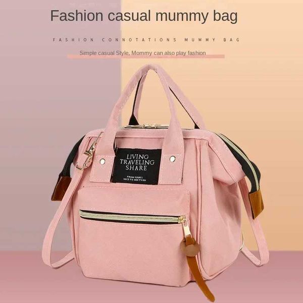 Diaper Bags Small size leather Pu mother storage double travel backpack diaper skin bag baby shoulder stroller WX5.26