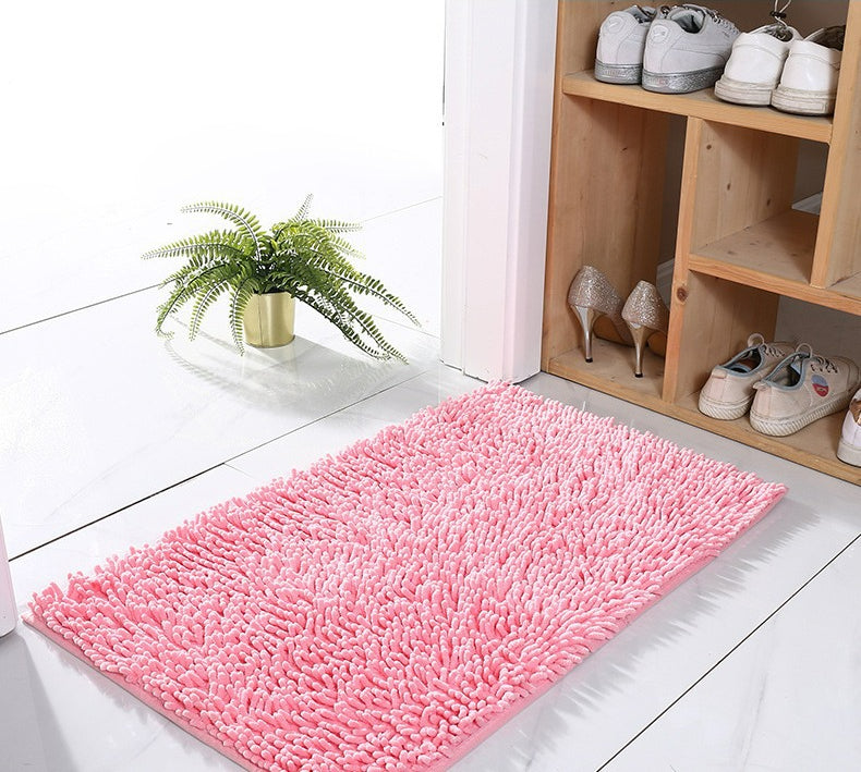 Bathroom Floor Mats Chenille Non-slip Absorbent Mat Quick-drying Bathroom Toilet Door Entrance Dirt-resistant Foot Mat Carpet