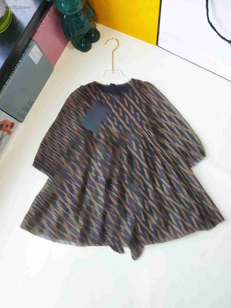 Girl&#039;s Dresses kids designer clothes girls dress high quality Letter printing Kids Skirt Size 100-150 CM Baby Summer dress Lace up bow