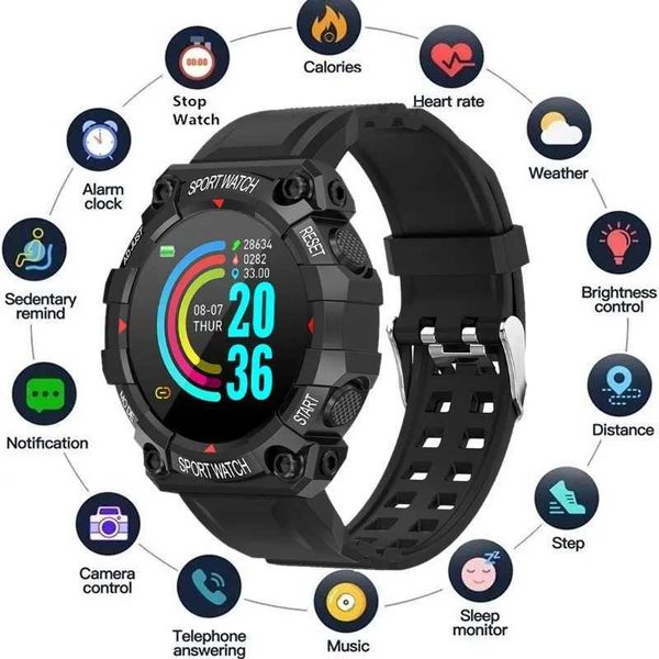 New Smart Watch Men Wome Touch Screen Sports Fitness Bracelets Wristwatch Waterproof BT Smartwatch FD68S For Android ios M240907