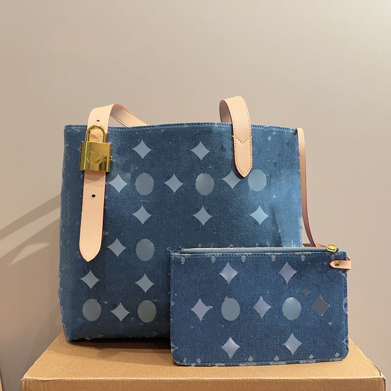 Denim Women Luxurys Designers Bags Leather Totes Handbag Wallets Bag Messenger Purse Card Holder pouch Laptop Bag Messenger Bag hobo with Coins Bag