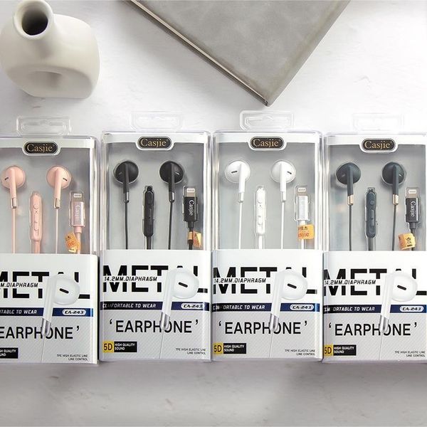 KASHIJIE CA Earbud Style Simple Heavy Bass With Microphone And Wire Control Tuning Size Headphones