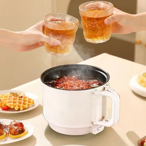 Portable instant water kettle with foldable handle electric pot student dormitory non stick cookware mini 240813