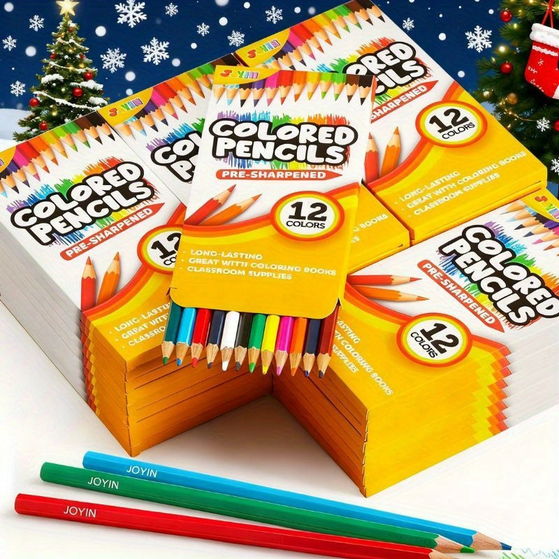TEMU 432 Count Colored Pencils Bulk, Bulk Coloring Pencils School Supplies For Teachers, Classroom Prizes, Perfect Christmas Gifts (12 Assorted