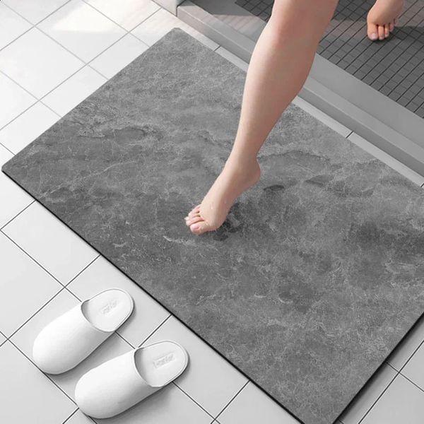 Diatomite mat super absorbent bathroom mat anti slip bathroom carpet shower room entrance door bathroom floor mat bathroom carpet 240823