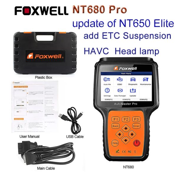 Foxwell NT680 Pro - NT680 - NT680 Lite All System All Makes Scanner with Special Functions Update Foxwell NT650 Elite NT630 Plus