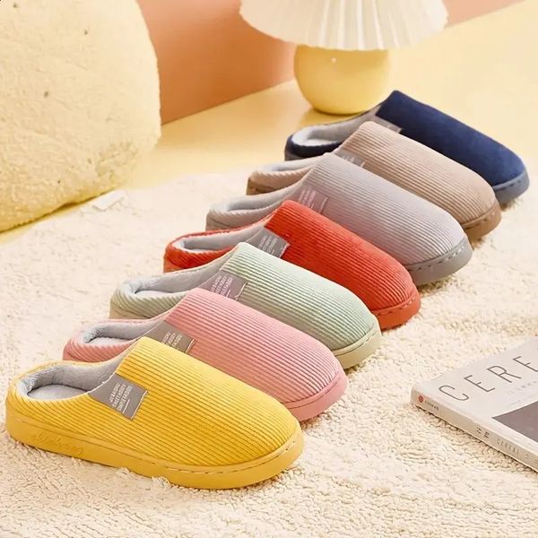 Womens Mens Thick Soft Bottom Home Slippers Household Plush Antislip Thermal Indoor Winter 241121