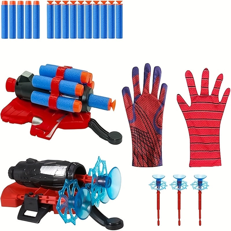 TEMU Launcher + Blindfold + Cloak Web Shooter & Wrist Launcher Playset, Hero Rpg Web Shooter Toy