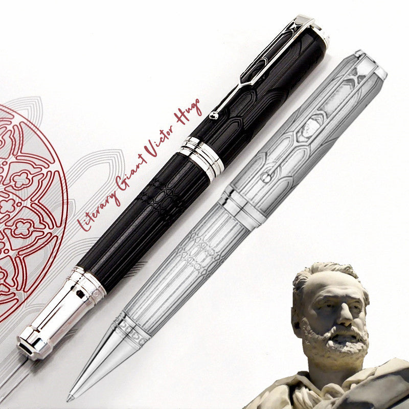 Famous Character Series Victor Hugo Limited Edition Ballpoint Pens Unique Cathedral Statue Design Luxury Rollerball Fountain Pens Writing Gift With