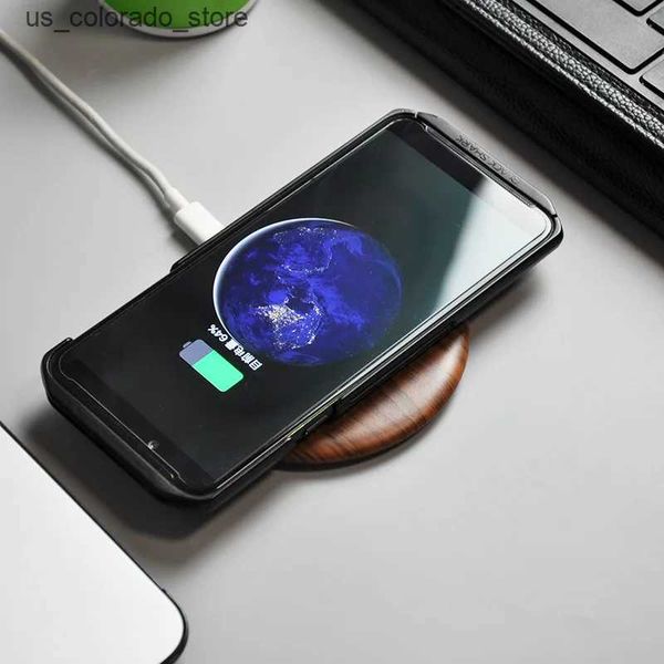 Wireless Chargers 15W Qi with wood grain ultra-thin wireless suitable for iPhone 11 XR XS Max Samsung S10 fast phone charging pad L240910
