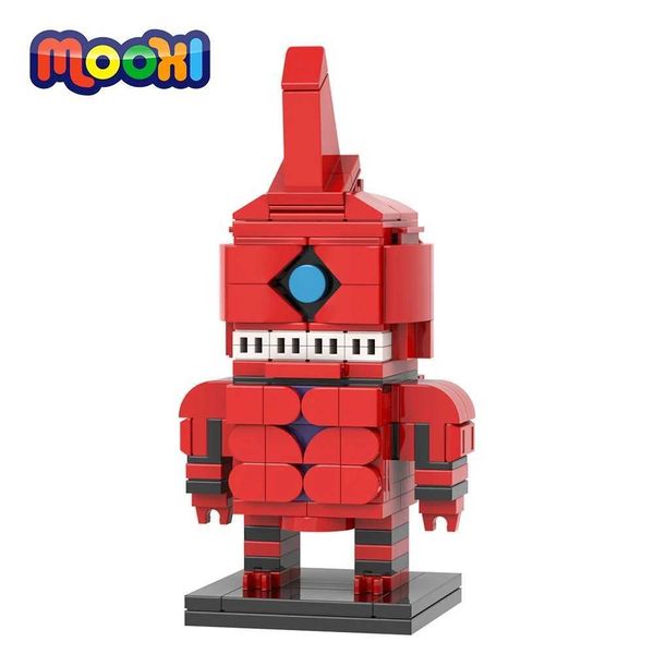 MOOXI Anime Series 183Pcs MOC Monster 8 BrickHeadsed Figures Model Building Blocks Kids Toys For Children Birthday Gifts MOC7260C250211