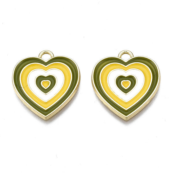 Placage de crémaillère pendentifs en émail en alliage d'or léger