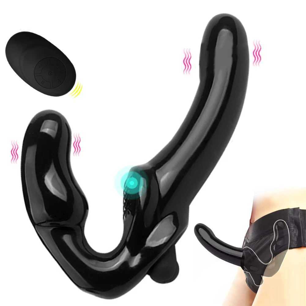 Other Health Beauty Items Strapon Strapon a strapless dildo vibrator for couples is a Lesiban wireless remote control dual head vibrating Q241204